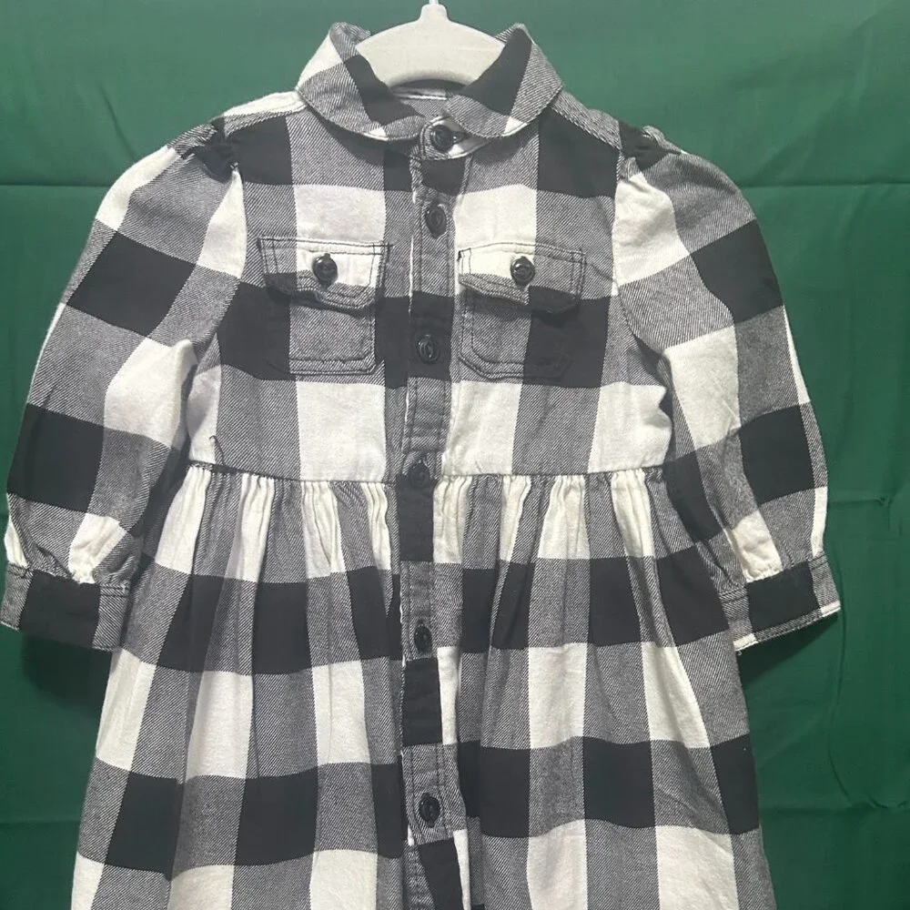 Ralph Lauren infant black and white plaid dress, 6 months